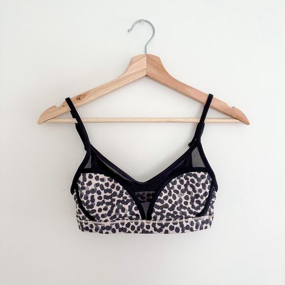 Lululemon Dance To Yoga Sports Bra in Ace Spot Grain Black / Black $52 - Picture 1 of 8